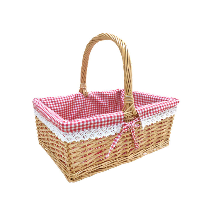 Ladies Woven Basket with Decorative Insert Stornfield