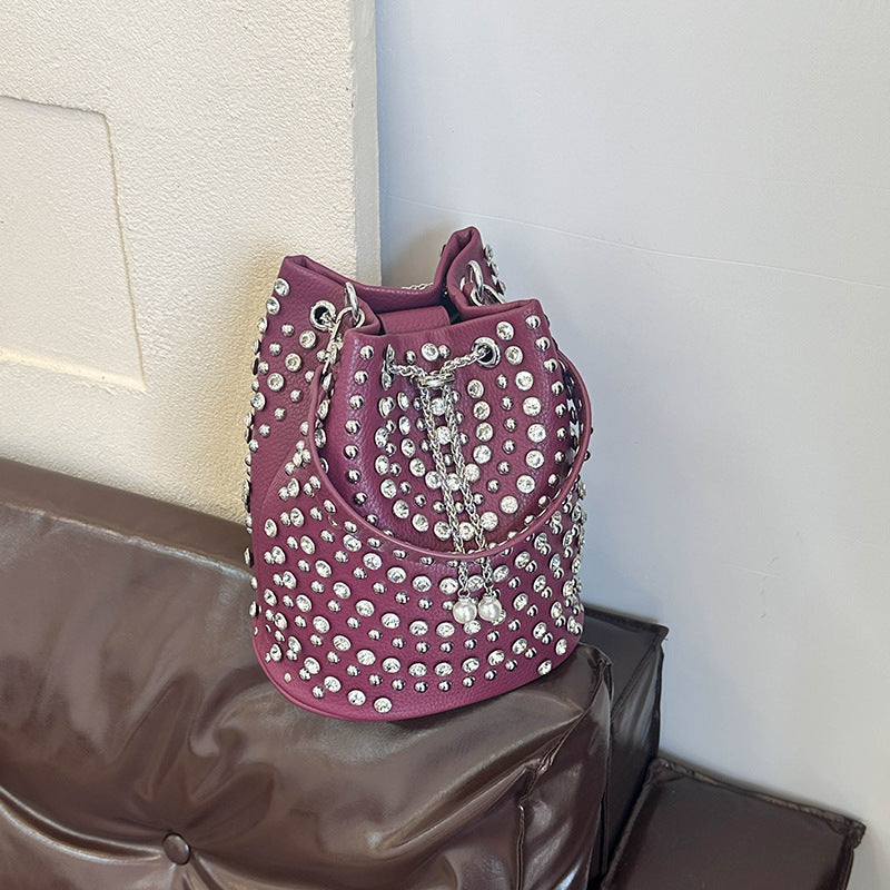 Embellished Bucket Tote Bag