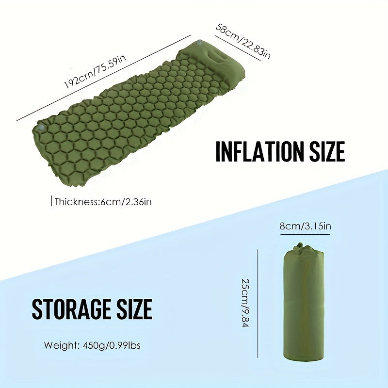 Inflatable Comfort Camping Mat With Ergonomic Air Cushions Stornfield