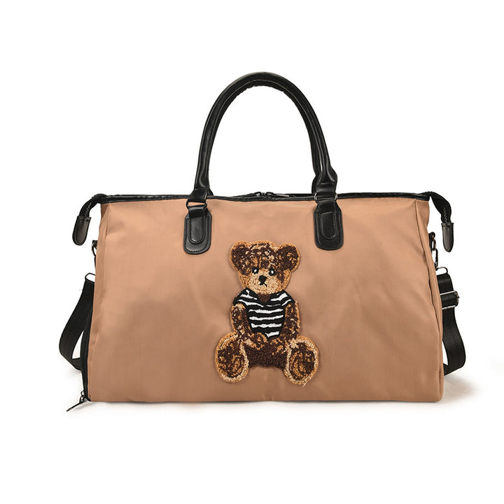 Cute Bear Embroidered Travel Duffle Bag Stornfield