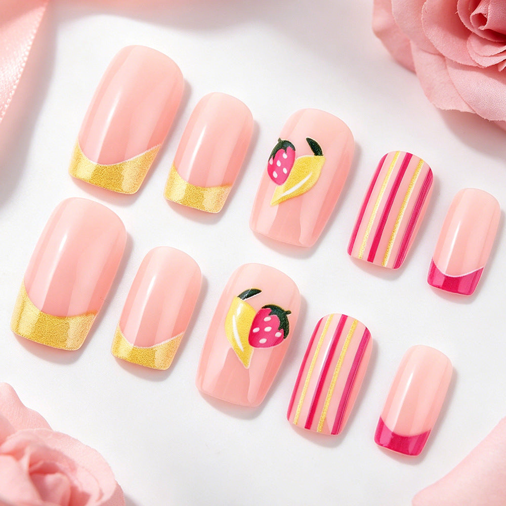 Artistic Fruit-Inspired Gel Nail Art Set Stornfield