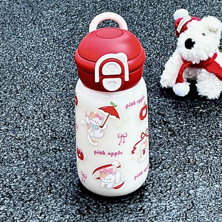 Women's insulated drinking bottle with playful animal design and secure flip-top lid Stornfield