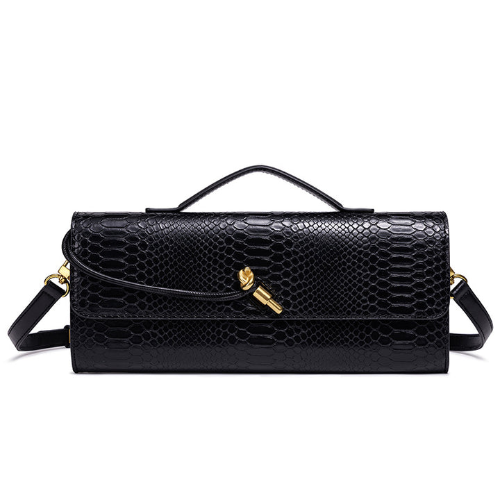 Embossed Snake Print Evening Clutch Stornfield