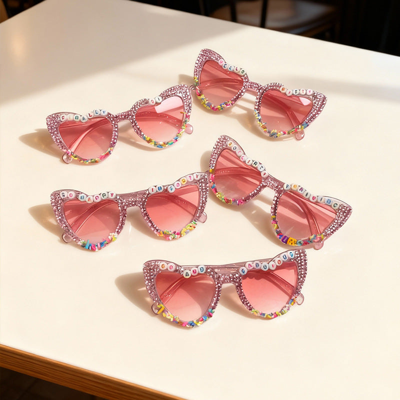Decorative Cat-Eye Sunglasses with Rhinestones Stornfield