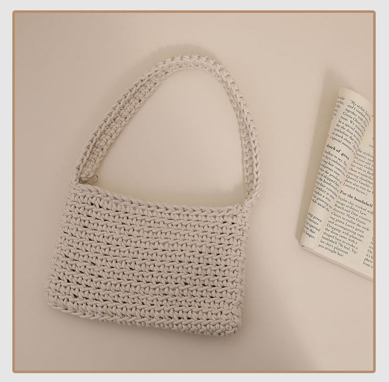 Handmade straw crossbody bag with structured design Stornfield