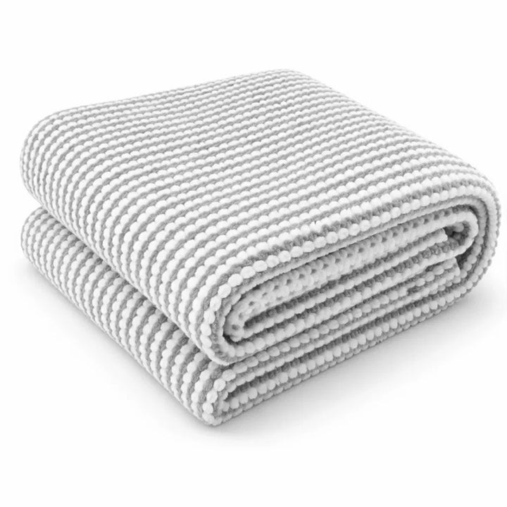 Women Cozy Textured Blanket with Alternating Pattern Stornfield