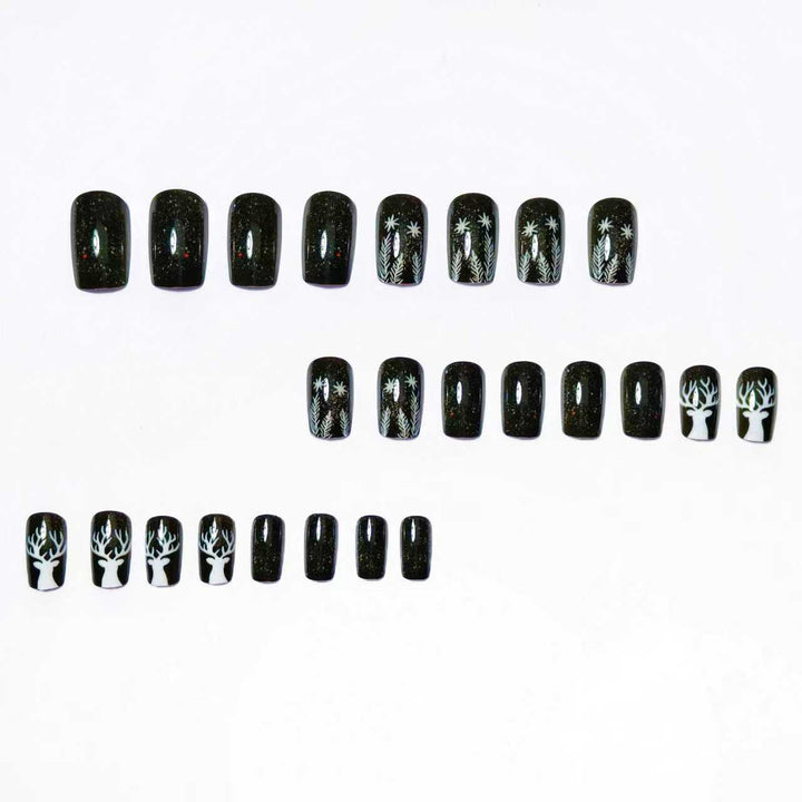 Artificial nails with festive winter motif Stornfield