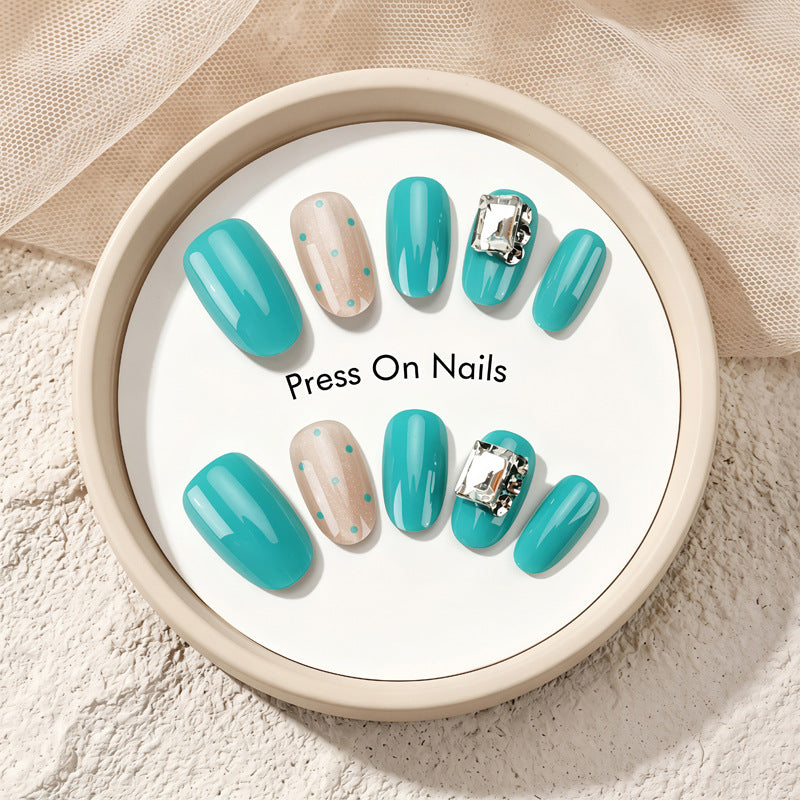 Decorative Press-On Nail Set with Star and Bow Designs Stornfield