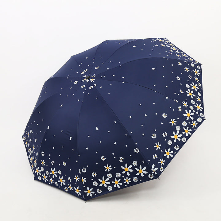 Ladies umbrella with floral design and reinforced frame Stornfield