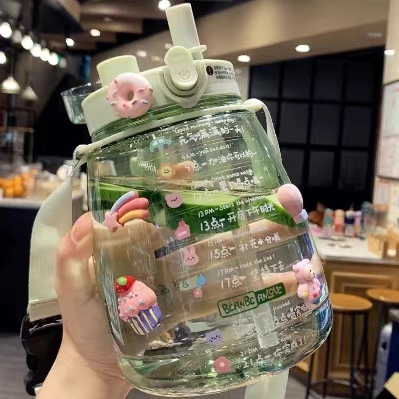 Women large motivational water bottle with leak-proof lid system Stornfield