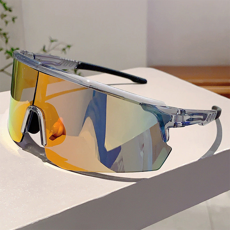 Unisex nan sporty performance sunglasses with continuous visor lens and shatterproof polycarbonate lens Stornfield