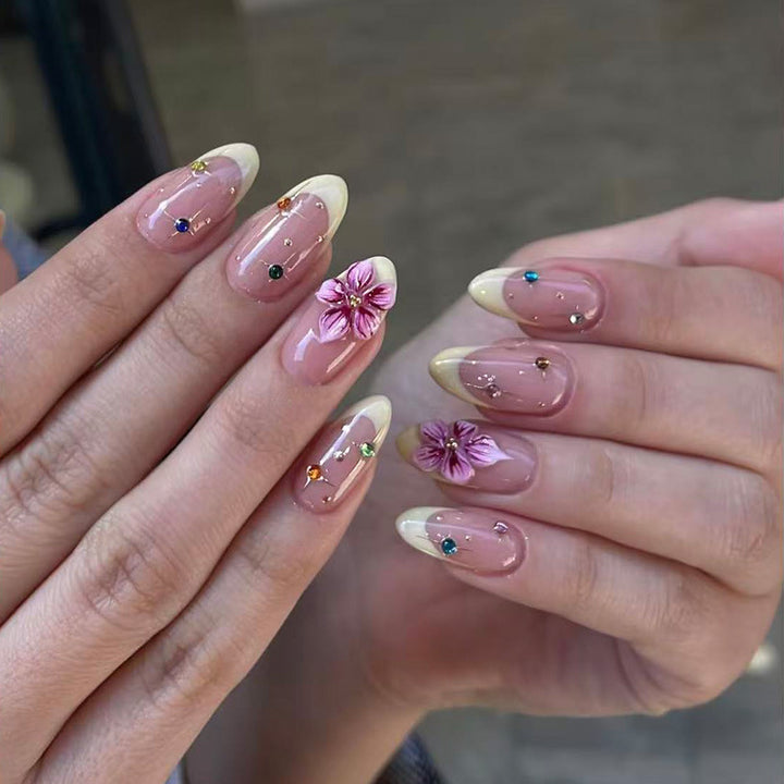 Floral Accented Press-On Nail Extensions Stornfield