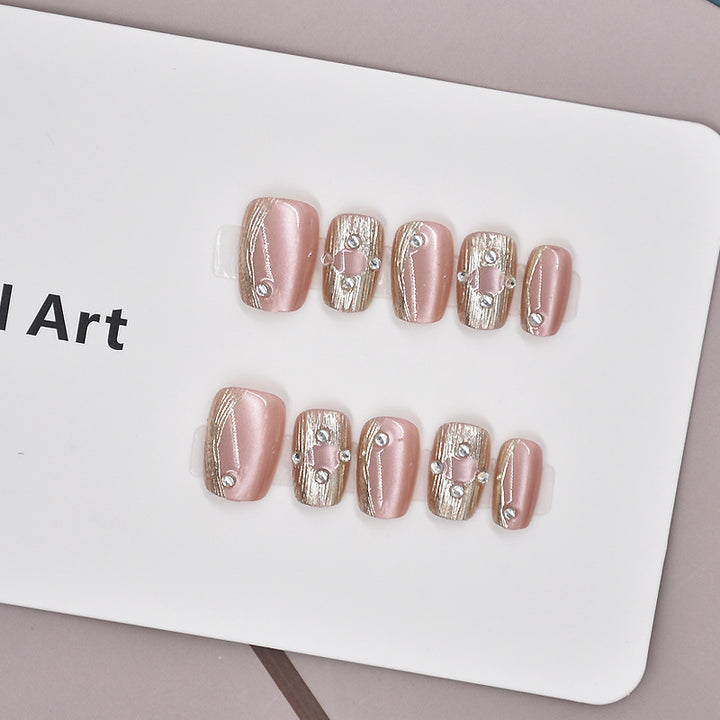 Glamorous Heart-Themed Press-On Nail Set Stornfield
