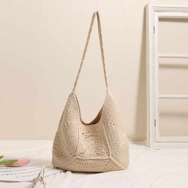 Hand-knotted Tote Bag in Modern Macramé Style Stornfield