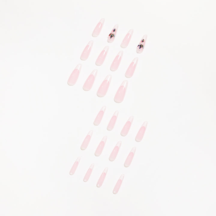 Premium Nail Extensions with Elegant Designs and Glitter Accents Stornfield