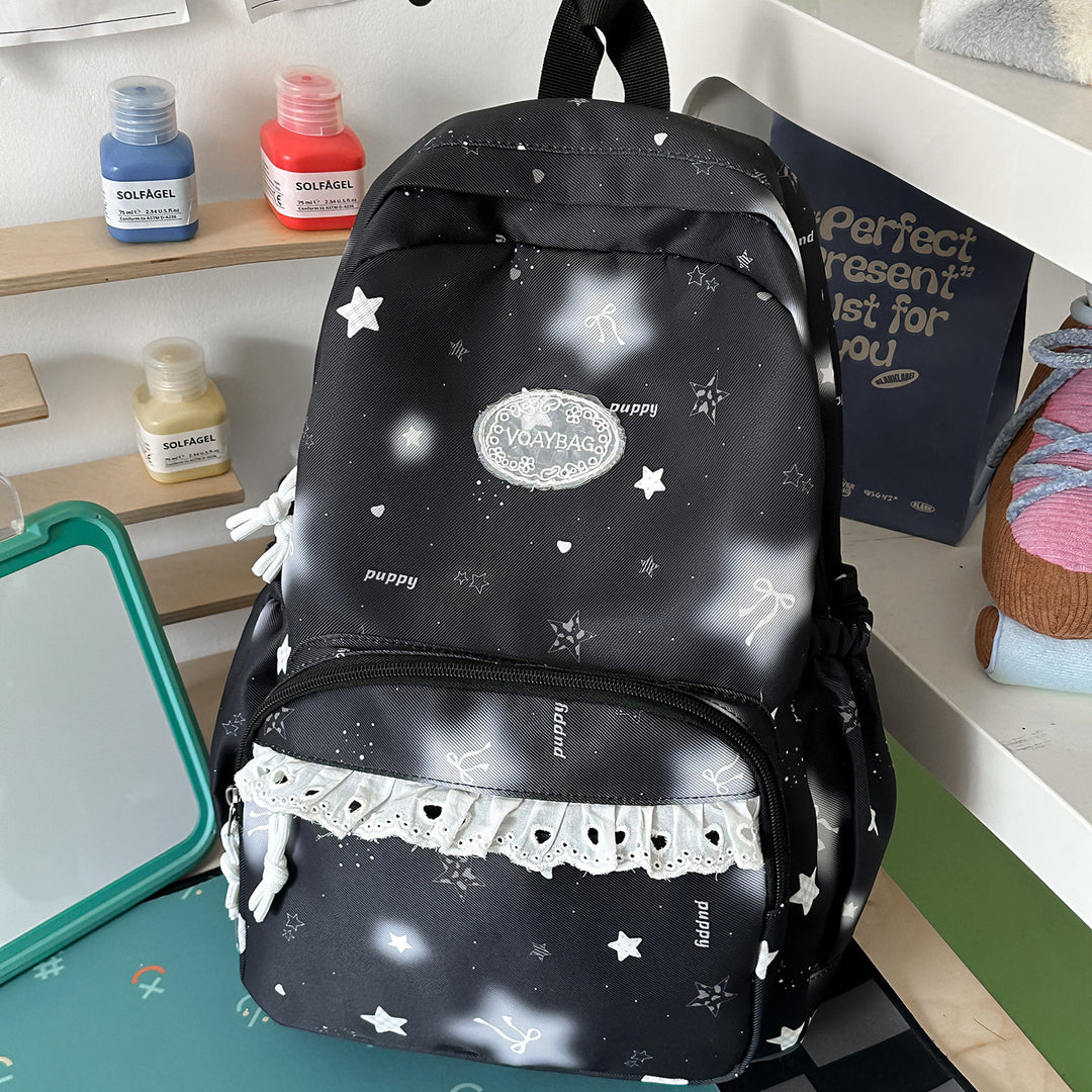 Charming Star-Embellished Casual Backpack Stornfield 1791205440
