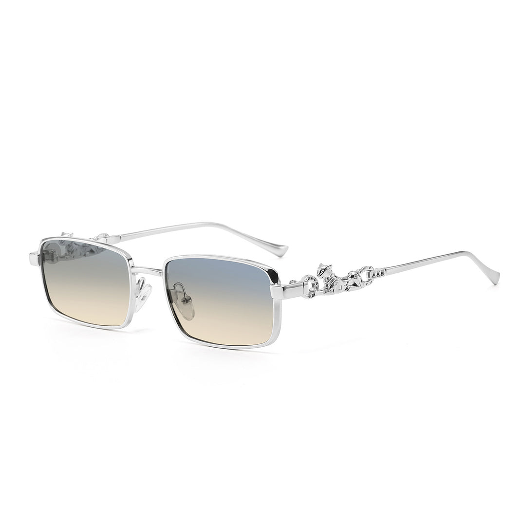 Fashion-Forward Oversized Square Sunglasses with Decorative Metallic Accents Stornfield
