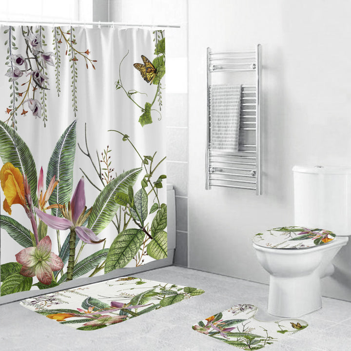 Leafy Botanical Themed Bathroom Ensemble Stornfield