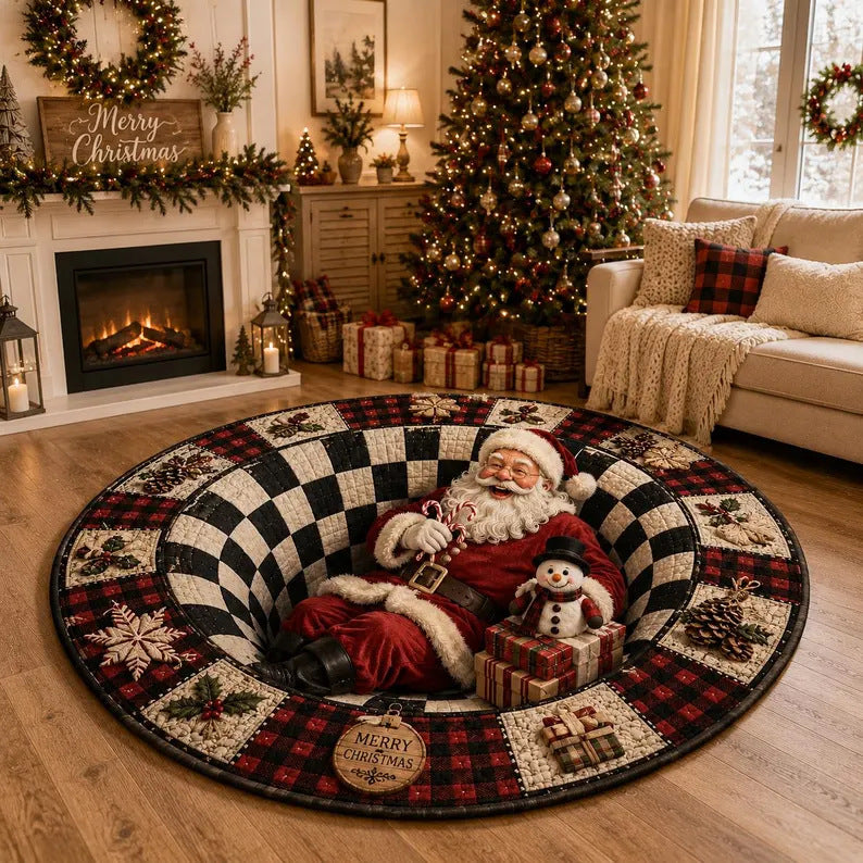 Christmas Village Carousel Area Rug