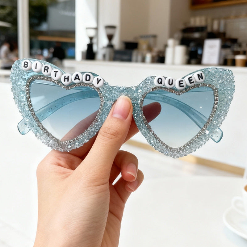 Rhinestone-Embellished Heart Sunglasses Stornfield