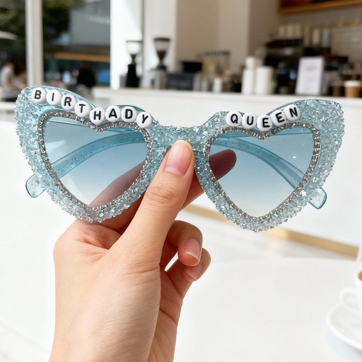 Rhinestone-Embellished Heart Sunglasses Stornfield
