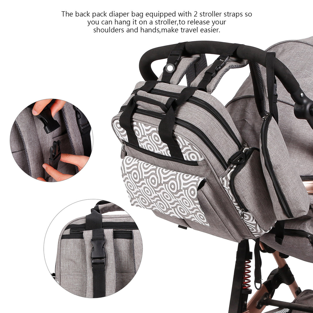 Multifunctional Diaper Bag with Insulated Compartments Stornfield