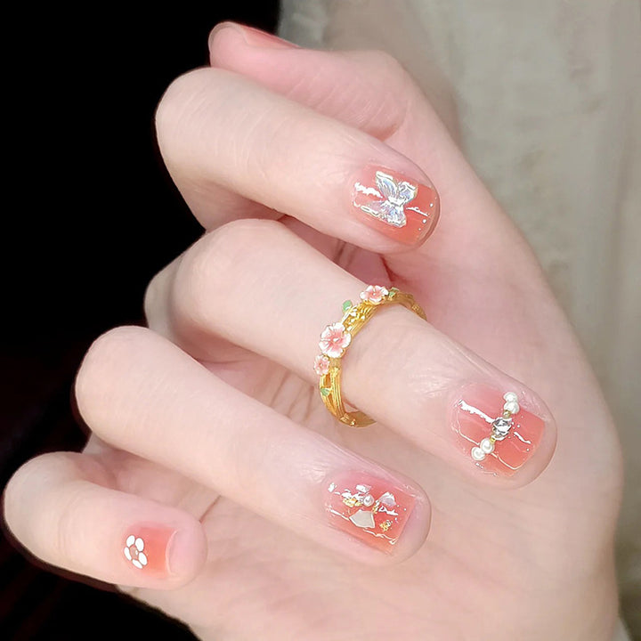 Creative Nail Art Set with Floral Decorations Stornfield