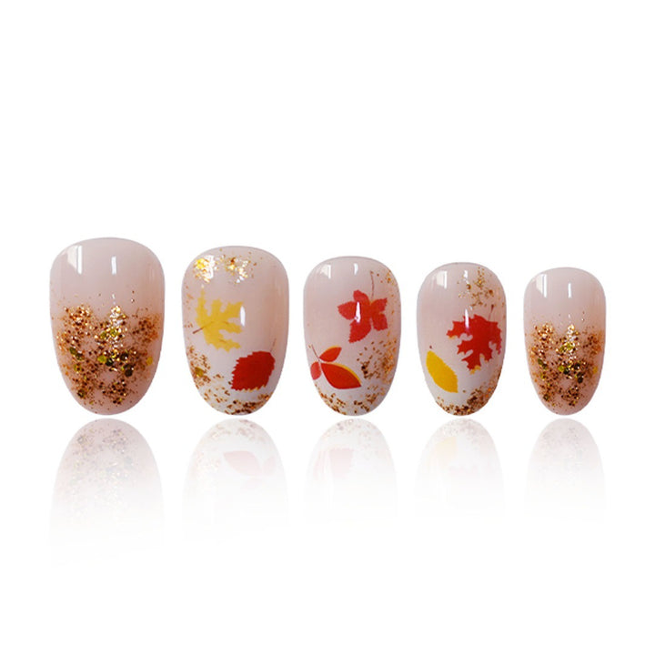 Autumn-Themed Press-On Nail Set Stornfield