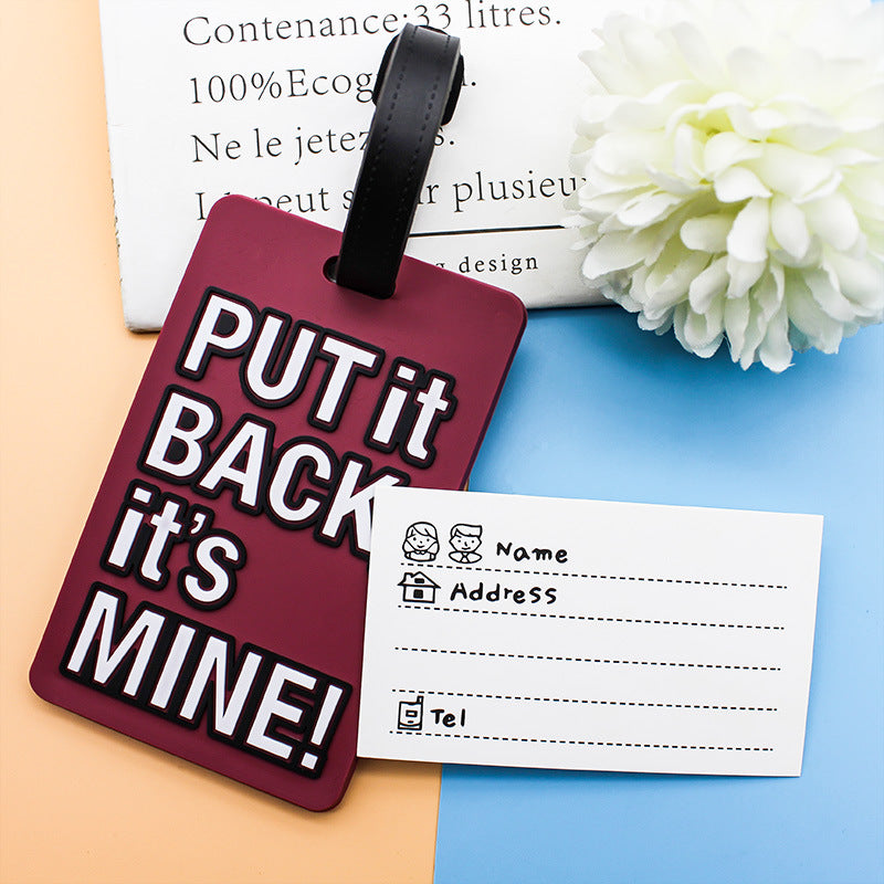 Unisex Luggage Tag with Humorous Saying Bowlift