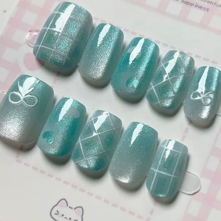 Elegant French Tip Press-On Nail Set Stornfield