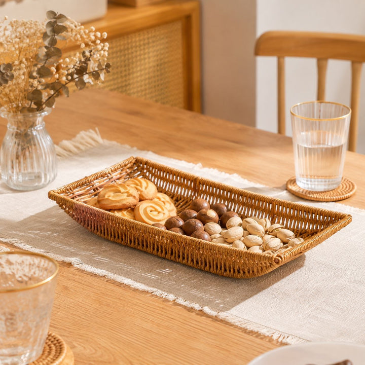 Natural Woven Rectangular Serving Tray Stornfield