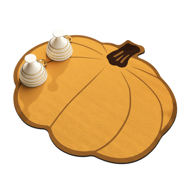 Pumpkin-Shaped Kitchen Mat