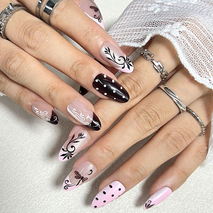 Premium Artistic Press-On Nail Set Stornfield