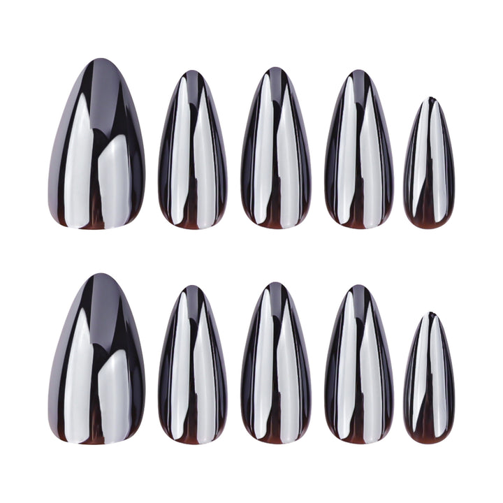 Elegant stiletto nails with reflective finish Stornfield