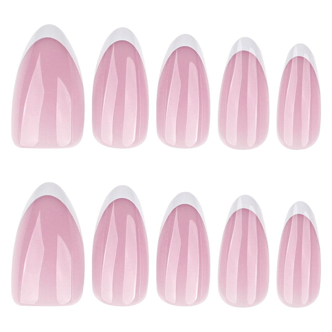 Artful nail extensions with elegant gradient and precise French tip Stornfield