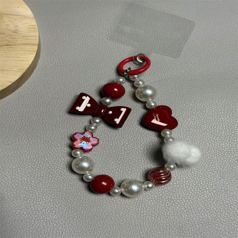 Whimsical Bow and Heart Keychain Stornfield