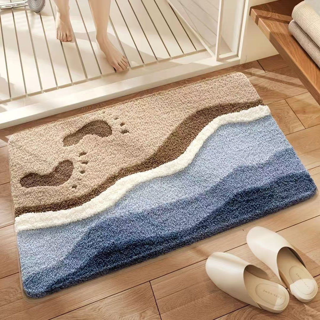 Soft Textured Abstract Pattern Bath Mat
