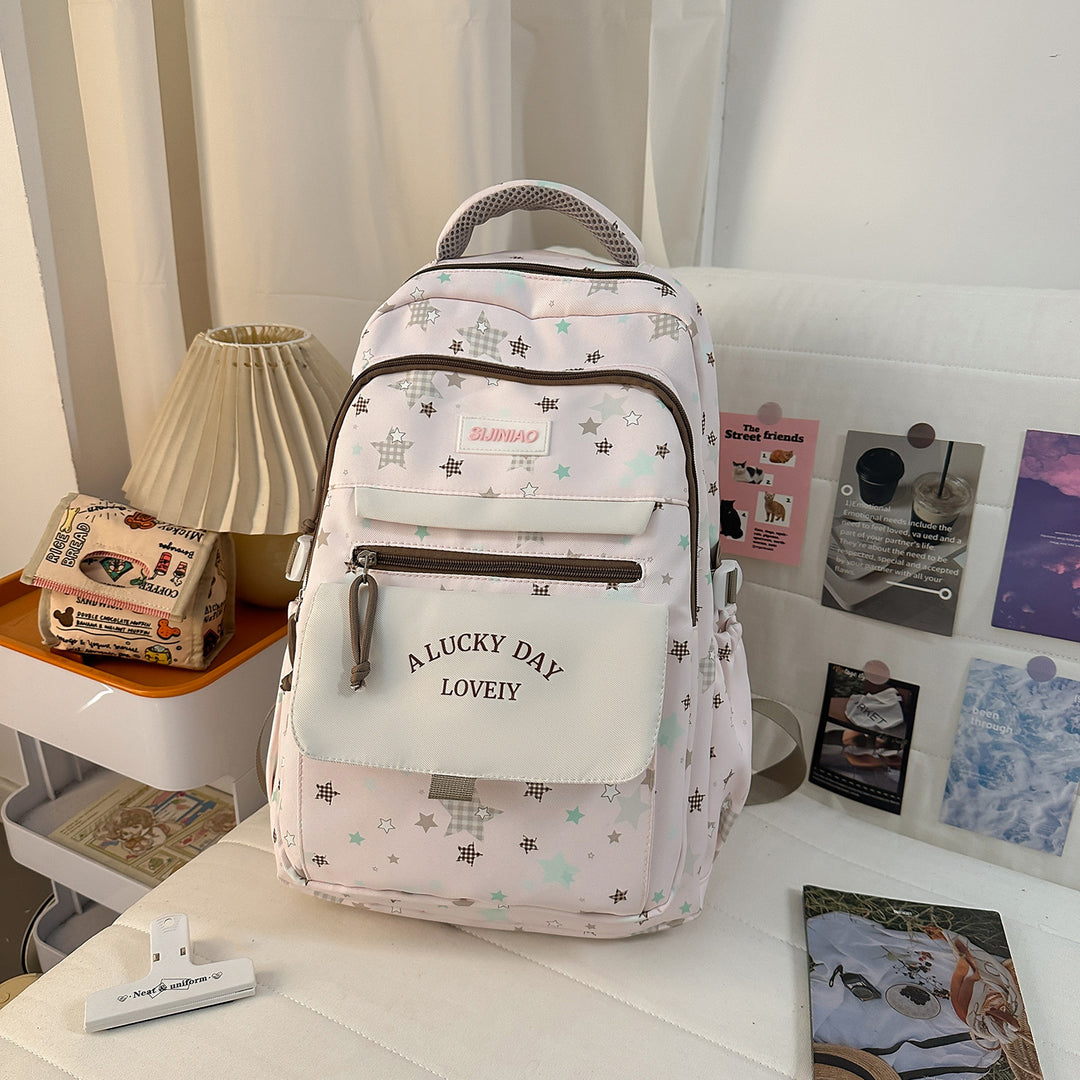Multi-Pocket Backpack with Plush Charm Stornfield