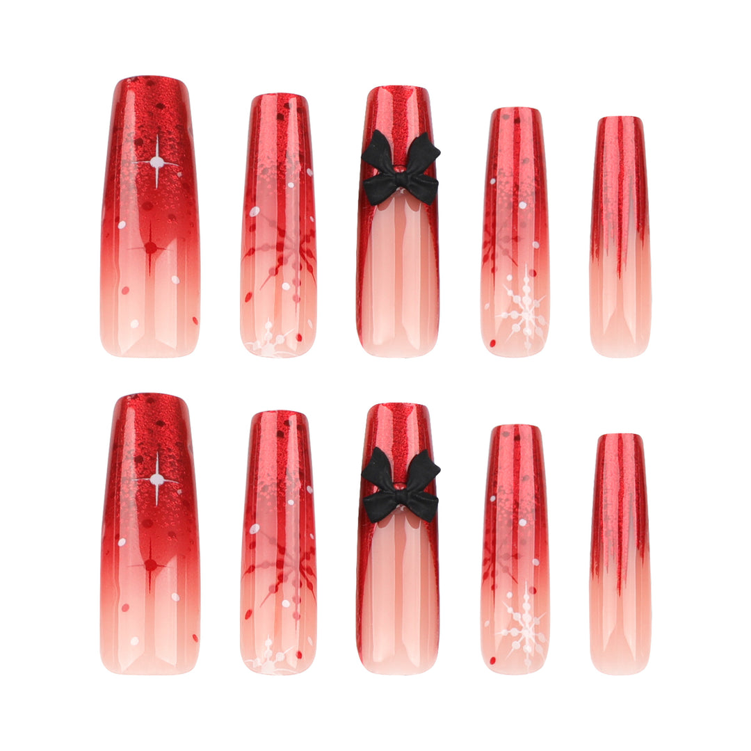 Artificial acrylic nails with glitter and Christmas design Stornfield