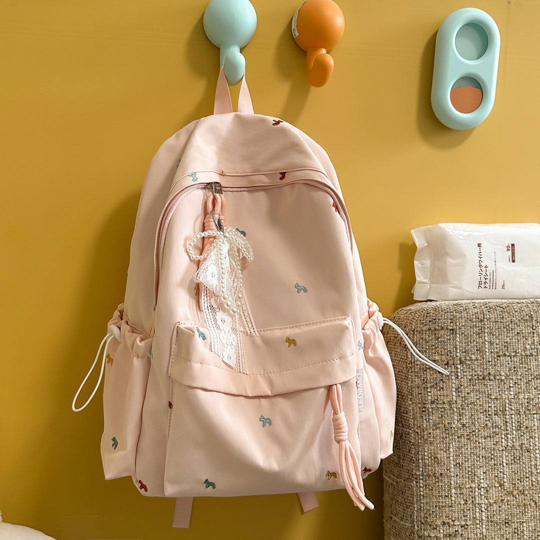 Stylish Floral-Embellished Backpack Stornfield