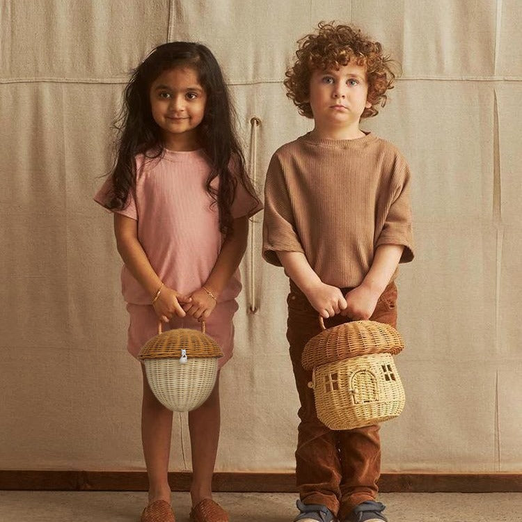 Playful storage basket in acorn design Stornfield
