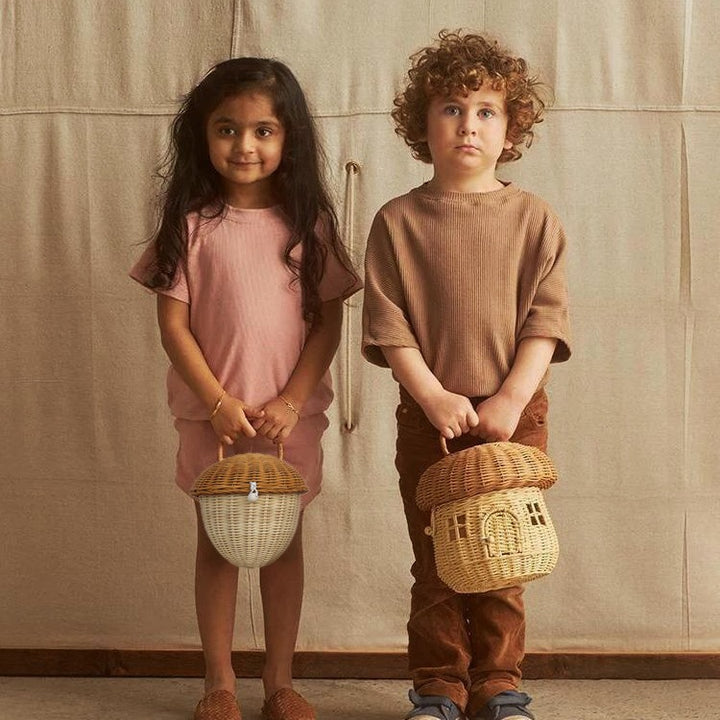 Playful storage basket in acorn design Stornfield