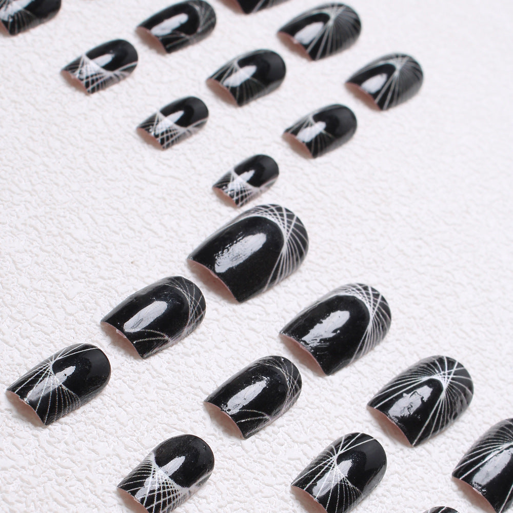 Geometric Patterned Press-On Nails Stornfield