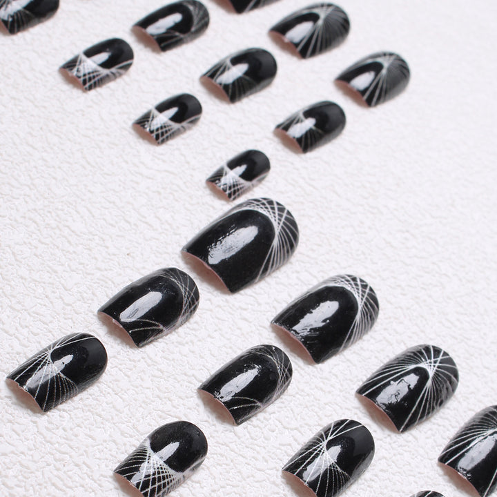 Geometric Patterned Press-On Nails Stornfield