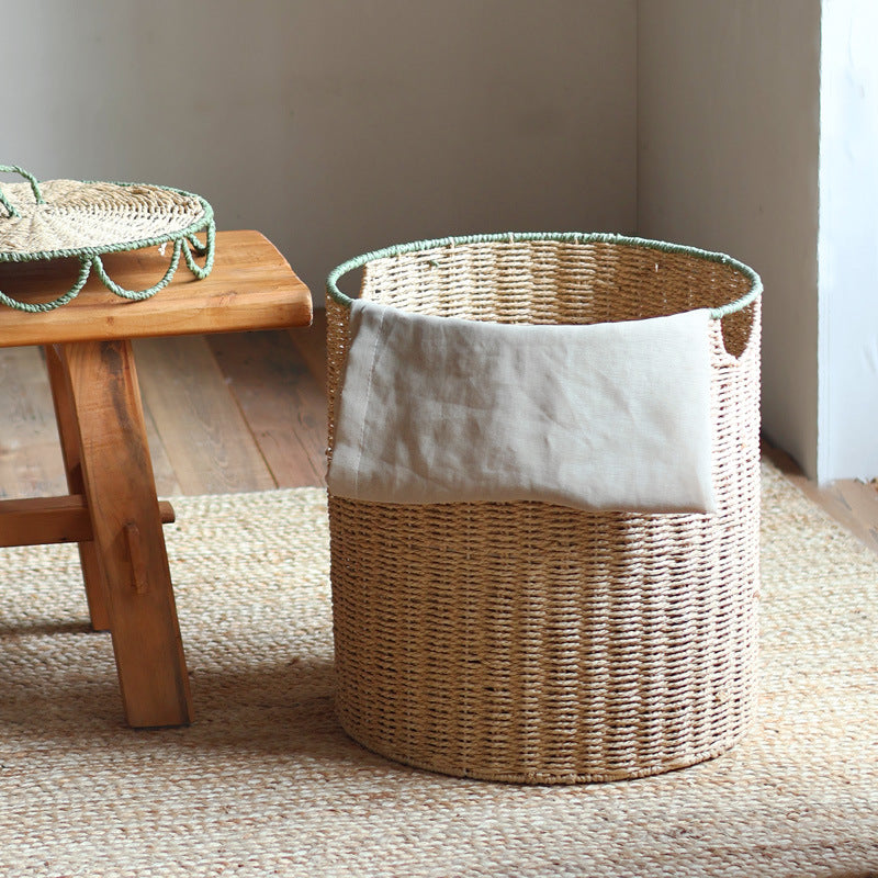 Handmade storage basket with lid Stornfield