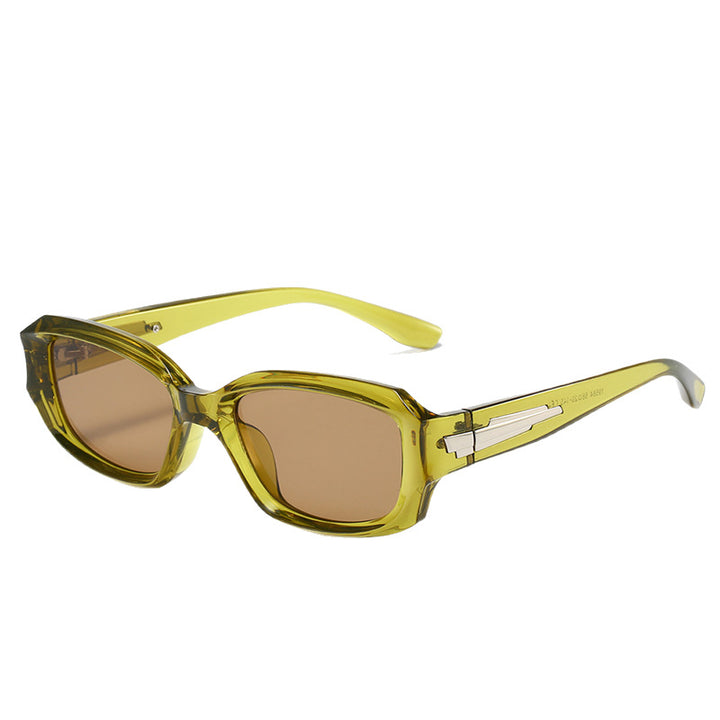 Retro-Inspired Angular Sunglasses with Unique Decorative Details Stornfield