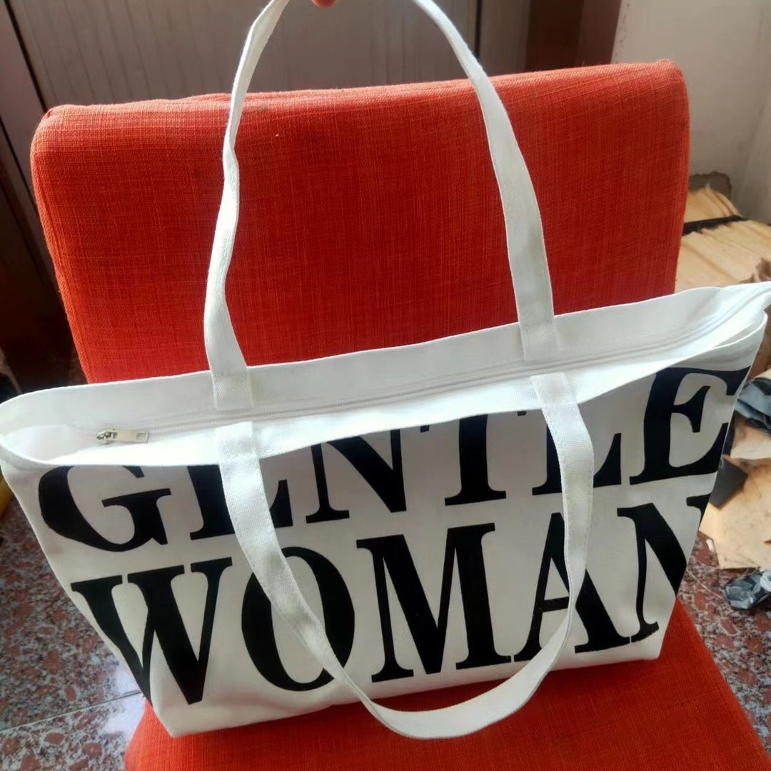 Fashionable cotton bag with striking lettering Stornfield