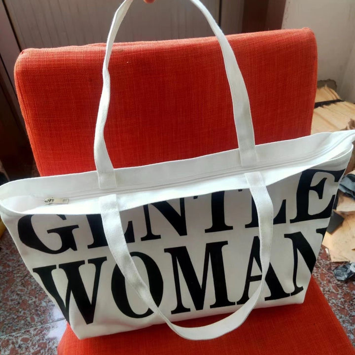 Fashionable cotton bag with striking lettering Stornfield