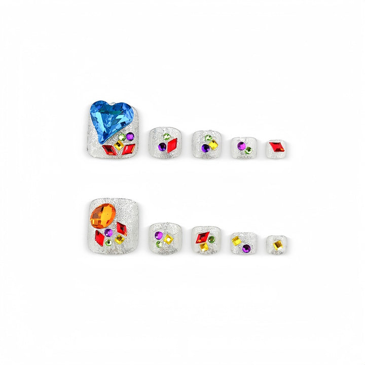 Nail art with glamorous 3D jewelry accents Stornfield
