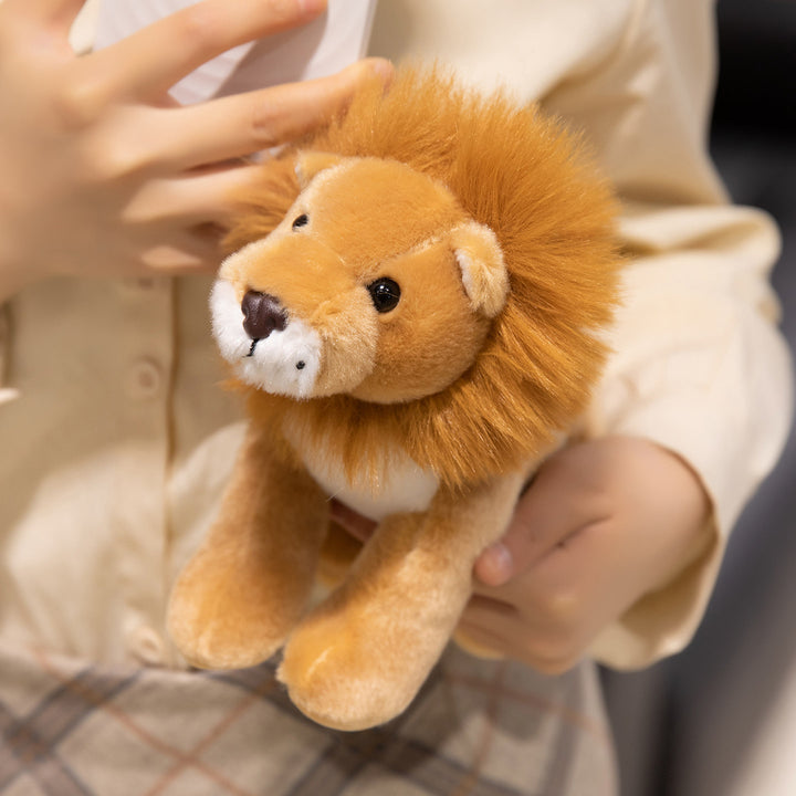Realistic Plush Lion Companion with Full Fluffy Mane and Poseable Legs Stornfield